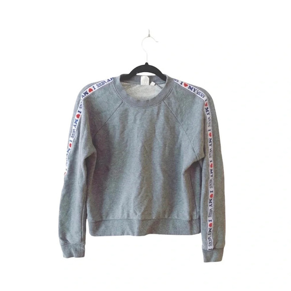 Vans Heather Gray Icon Pullover Cropped Sweatshirt Xsmall Women’s - Picture 1 of 9